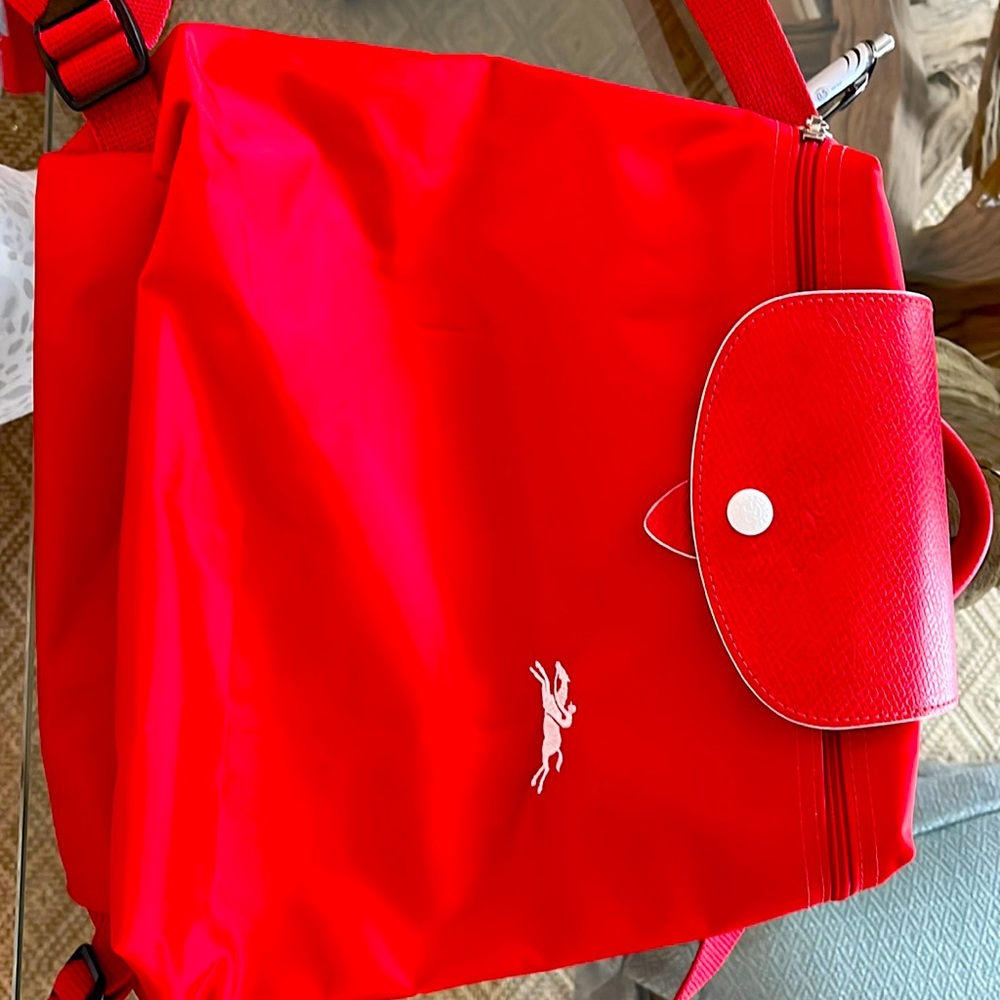 Longchamp nylon backpack.